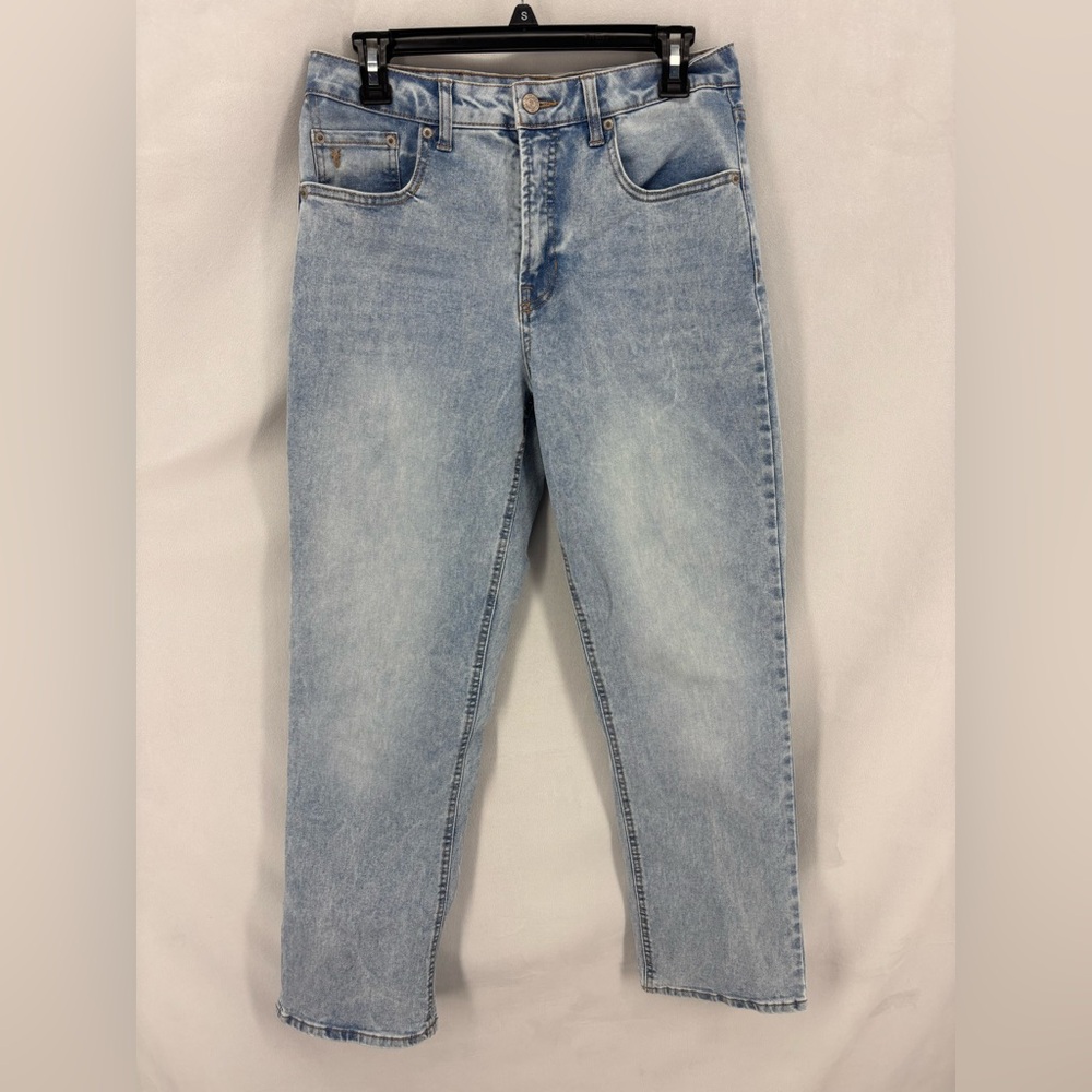 Frye Light Wash Straight Leg Jeans Stretch Denim Classic Mid Rise Blue 27